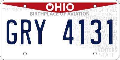 OH license plate GRY4131