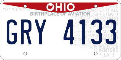 OH license plate GRY4133