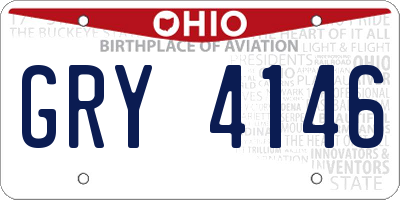 OH license plate GRY4146