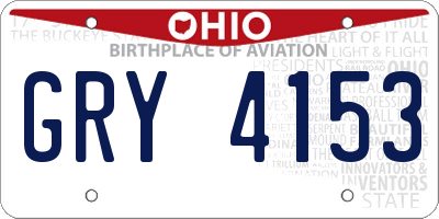 OH license plate GRY4153