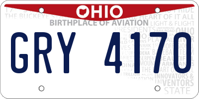 OH license plate GRY4170