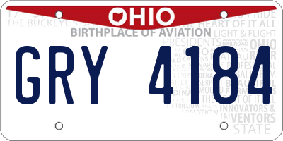 OH license plate GRY4184
