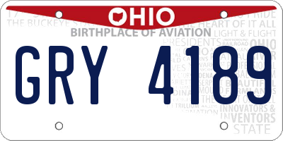 OH license plate GRY4189