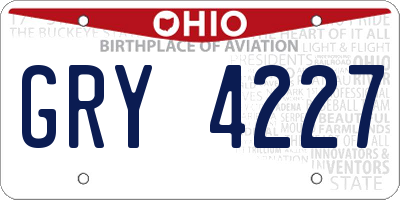 OH license plate GRY4227