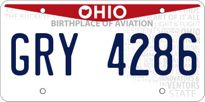 OH license plate GRY4286