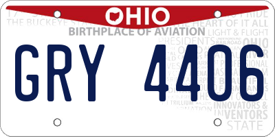 OH license plate GRY4406