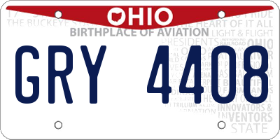 OH license plate GRY4408