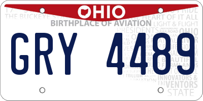 OH license plate GRY4489