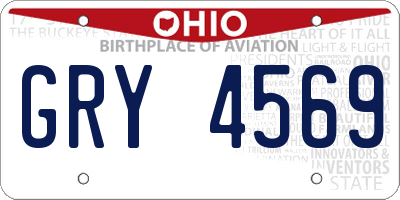 OH license plate GRY4569