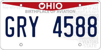 OH license plate GRY4588