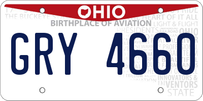 OH license plate GRY4660