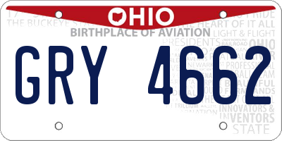 OH license plate GRY4662