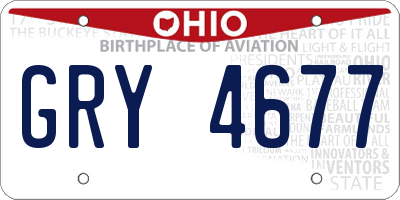 OH license plate GRY4677