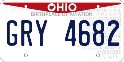 OH license plate GRY4682