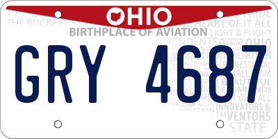 OH license plate GRY4687