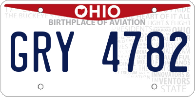 OH license plate GRY4782
