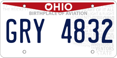 OH license plate GRY4832