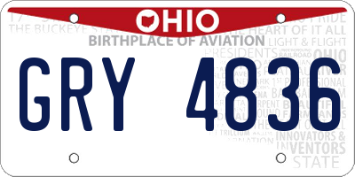 OH license plate GRY4836