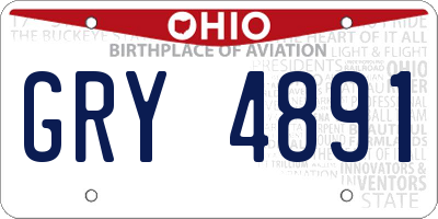 OH license plate GRY4891