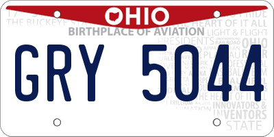 OH license plate GRY5044