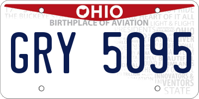OH license plate GRY5095