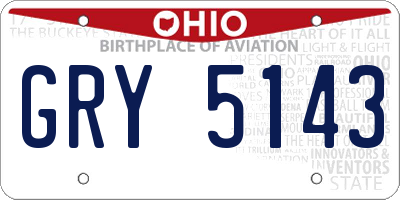 OH license plate GRY5143