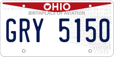 OH license plate GRY5150