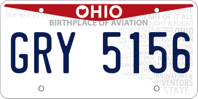 OH license plate GRY5156