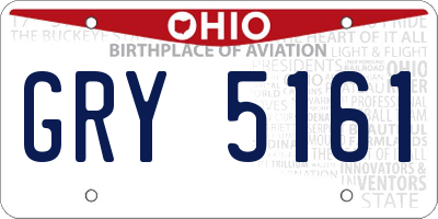 OH license plate GRY5161