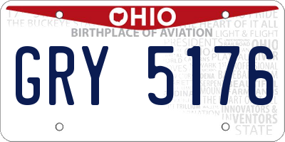 OH license plate GRY5176