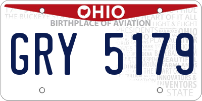 OH license plate GRY5179