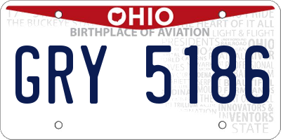 OH license plate GRY5186