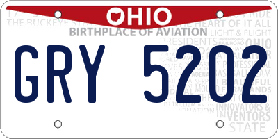 OH license plate GRY5202