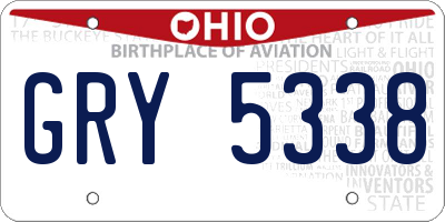 OH license plate GRY5338