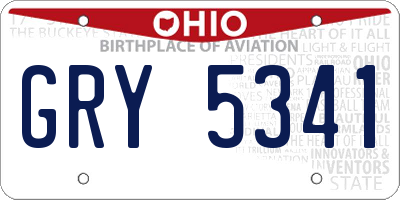 OH license plate GRY5341