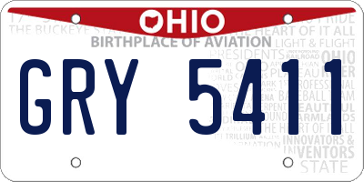 OH license plate GRY5411
