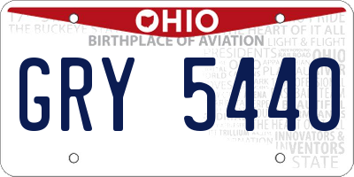 OH license plate GRY5440