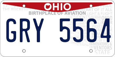 OH license plate GRY5564