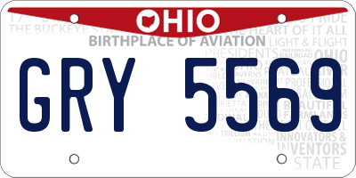 OH license plate GRY5569