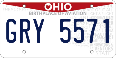 OH license plate GRY5571