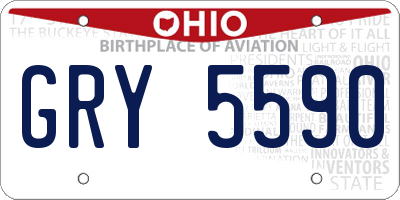 OH license plate GRY5590