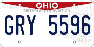 OH license plate GRY5596