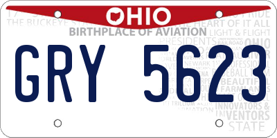 OH license plate GRY5623