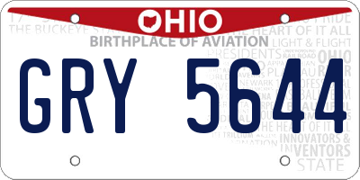 OH license plate GRY5644
