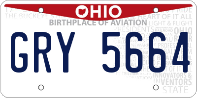 OH license plate GRY5664