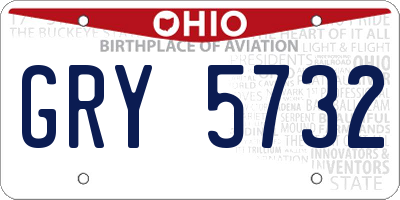 OH license plate GRY5732