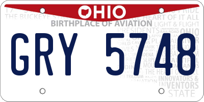 OH license plate GRY5748