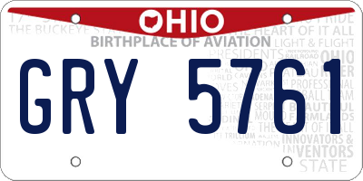OH license plate GRY5761