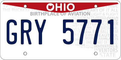 OH license plate GRY5771