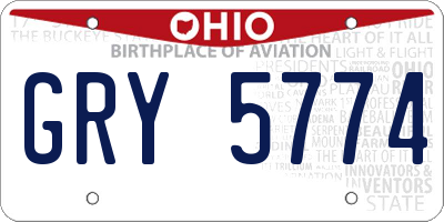 OH license plate GRY5774